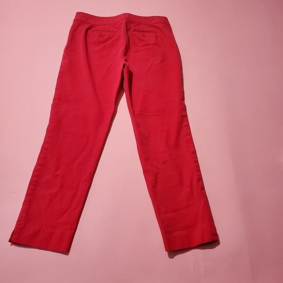 Talbots Petite Magenta Bright Pink Stright Leg Pants Work Professional Barbie - Picture 5 of 6